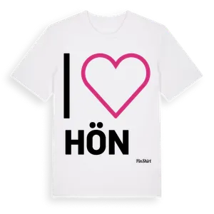 Jag älskar Hön t-shirt stort tryck – ekologisk bomull t-shirt från Pinshirt