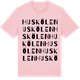 Pink Cotton t-shirt med Huskölen ordlek t-shirt
