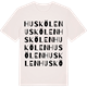 Vintage White t-shirt med Huskölen ordlek t-shirt