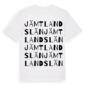 Jämtlands län ordlek t-shirt – ekologisk bomull t-shirt från Pinshirt