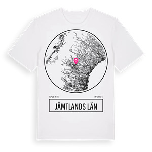 Jämtlands län t-shirt – ekologisk bomull t-shirt från Pinshirt