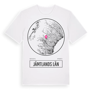 Jämtlands län t-shirt – ekologisk bomull t-shirt från Pinshirt