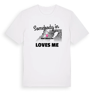 Någon i Jämtlands län älskar mig t-shirt – ekologisk bomull t-shirt från Pinshirt