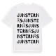 White t-shirt med Junsternäs ordlek t-shirt