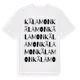 White t-shirt med Kälamon ordlek t-shirt