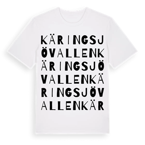 Käringsjövallen ordlek t-shirt – ekologisk bomull t-shirt från Pinshirt
