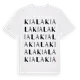 White t-shirt med Kiala ordlek t-shirt