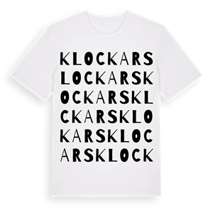 Klockars ordlek t-shirt – ekologisk bomull t-shirt från Pinshirt