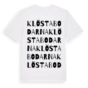 Klöstabodarna ordlek t-shirt – ekologisk bomull t-shirt från Pinshirt
