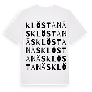 Klöstanäs ordlek t-shirt – ekologisk bomull t-shirt från Pinshirt