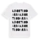 White t-shirt med Knortbodarna ordlek t-shirt