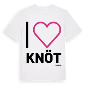 Jag älskar Knöt t-shirt stort tryck – ekologisk bomull t-shirt från Pinshirt