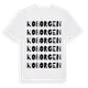 White t-shirt med Koborgen ordlek t-shirt