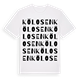 White t-shirt med Kölosen ordlek t-shirt