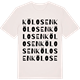 Vintage White t-shirt med Kölosen ordlek t-shirt