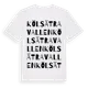 White t-shirt med Kölsätravallen ordlek t-shirt