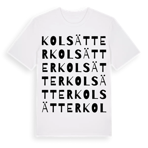 Kolsätter ordlek t-shirt – ekologisk bomull t-shirt från Pinshirt