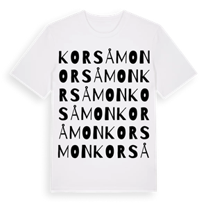 Korsåmon ordlek t-shirt – ekologisk bomull t-shirt från Pinshirt