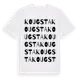 White t-shirt med Kougsta ordlek t-shirt