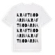 White t-shirt med Kraftbodarna ordlek t-shirt