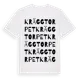 White t-shirt med Kräggtorpet ordlek t-shirt