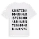 White t-shirt med Kristenbodarna ordlek t-shirt