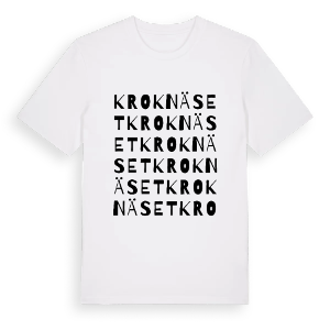 Kroknäset ordlek t-shirt – ekologisk bomull t-shirt från Pinshirt