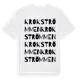 White t-shirt med Krokströmmen ordlek t-shirt