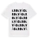 White t-shirt med Krokvåg ordlek t-shirt