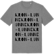 Mid Heather Gray t-shirt med Kron-Lunne ordlek t-shirt
