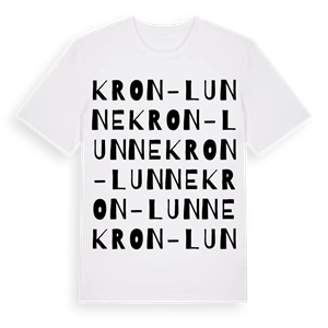 Kron-Lunne ordlek t-shirt – ekologisk bomull t-shirt från Pinshirt