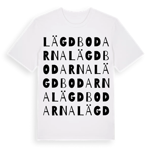 Lägdbodarna ordlek t-shirt – ekologisk bomull t-shirt från Pinshirt