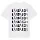 White t-shirt med Långåsen ordlek t-shirt