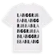 White t-shirt med Langgrubban ordlek t-shirt