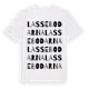White t-shirt med Lassebodarna ordlek t-shirt