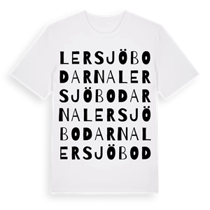 Lersjöbodarna ordlek t-shirt – ekologisk bomull t-shirt från Pinshirt