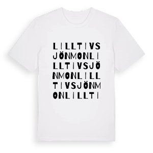 Lilltivsjön Mon ordlek t-shirt – ekologisk bomull t-shirt från Pinshirt