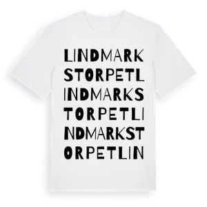Lindmarkstorpet ordlek t-shirt – ekologisk bomull t-shirt från Pinshirt