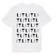 White t-shirt med Lit ordlek t-shirt