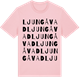 Pink Cotton t-shirt med Ljungå vad ordlek t-shirt