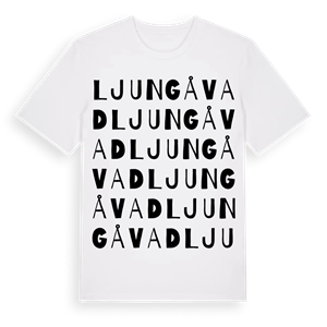 Ljungå vad ordlek t-shirt – ekologisk bomull t-shirt från Pinshirt