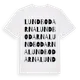White t-shirt med Lundbodarna ordlek t-shirt