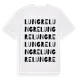 White t-shirt med Lungre ordlek t-shirt