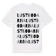 White t-shirt med Lustbodarna ordlek t-shirt