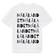 White t-shirt med Målålandet ordlek t-shirt