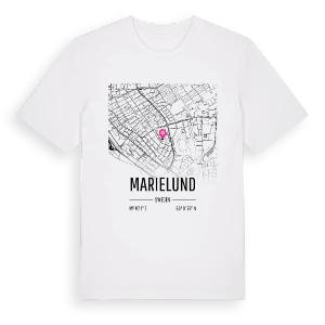 Marielund karta t-shirt – ekologisk bomull t-shirt från Pinshirt