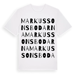Markussonsbodarna ordlek t-shirt – ekologisk bomull t-shirt från Pinshirt