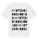 White t-shirt med Mårtengårdsbodarna ordlek t-shirt