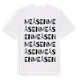 White t-shirt med Meåsen ordlek t-shirt