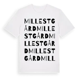 Millestgård ordlek t-shirt – ekologisk bomull t-shirt från Pinshirt